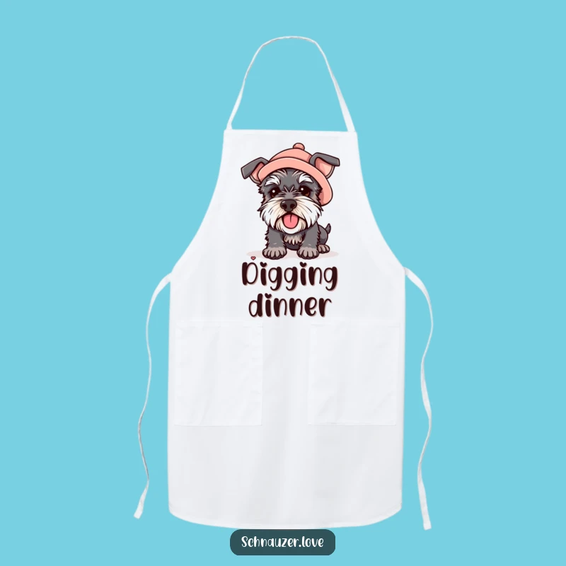 Funny Hat Schnauzer Apron: Garden Chef Fun, Perfect Kitchen Gift