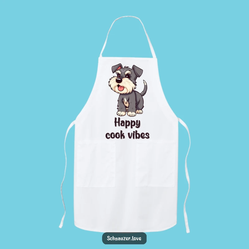 Funny Schnauzer Apron - Kitchen Fun with a Wagging Tail Design