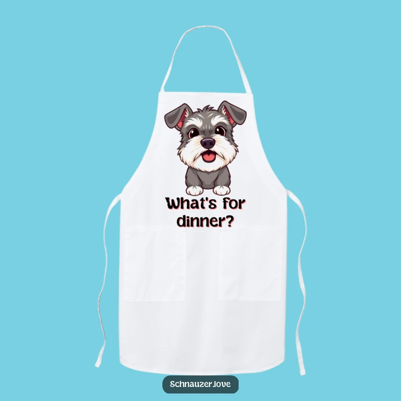 Funny Schnauzer Surprise Apron: Kitchen Dog Reaction, Perfect Chef Funny Gift