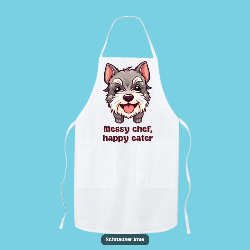 Kitchen Fun Schnauzer Tongue Out Apron: Cook with a Smile, A Hilarious Funny Gift