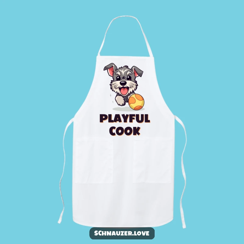 Funny Schnauzer Apron: Energetic Play Wear for Dog Owners