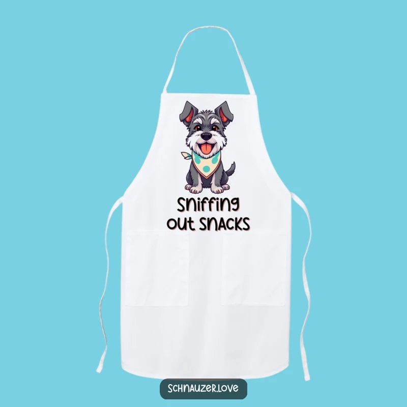 Funny Schnauzer Bandana Apron: Humorous Kitchen Gift for Dog Cooks
