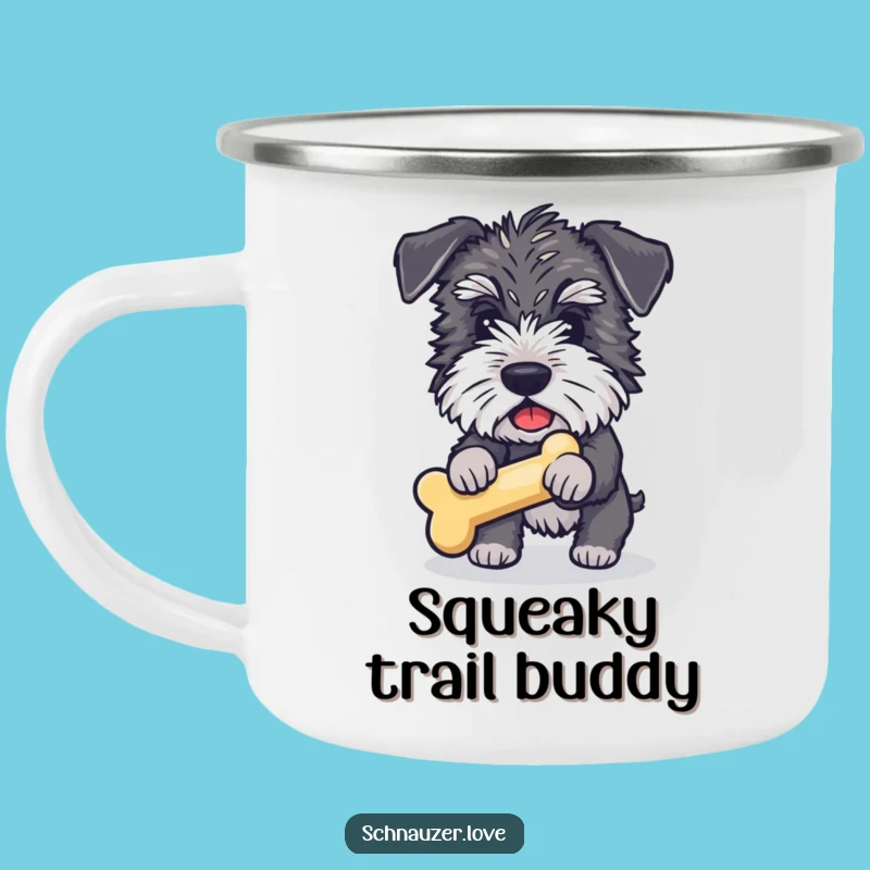 Funny Schnauzer Bone Fetch Camping Mug: Your Go-To Humorous Companion for Adventures