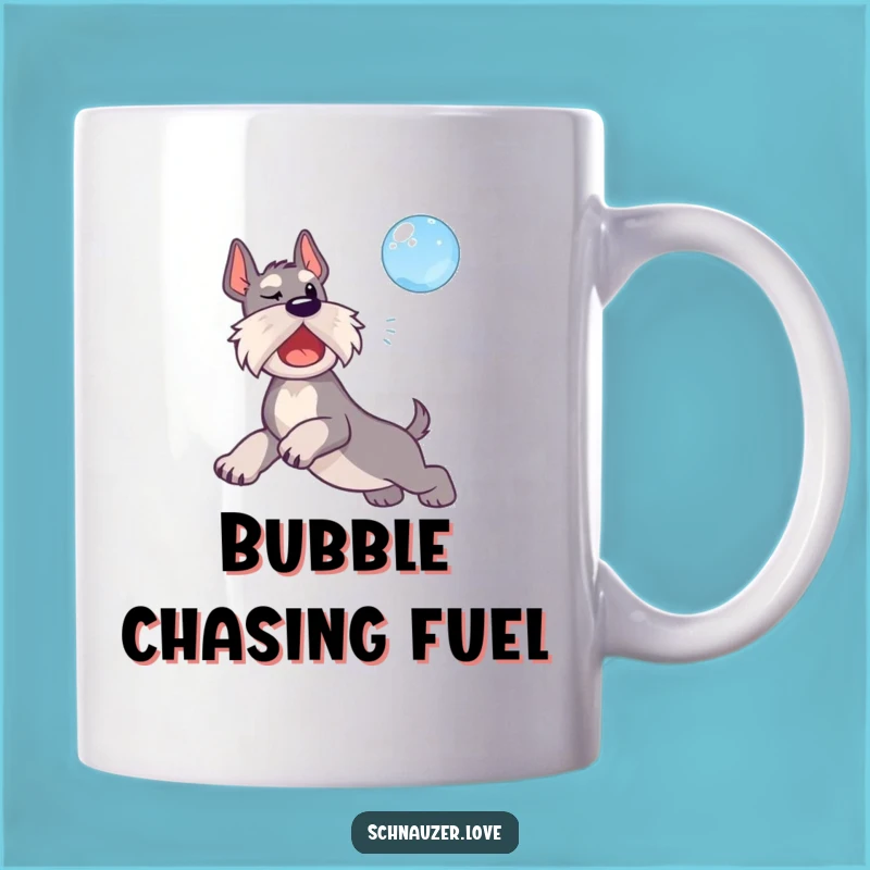 Funny Bubble Schnauzer Mug: Playful Dog Art for a Giggle Gift