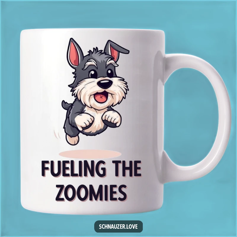 Funny Energetic Schnauzer Mug - Full Speed Chase for Fun, Perfect Funny Gift!
