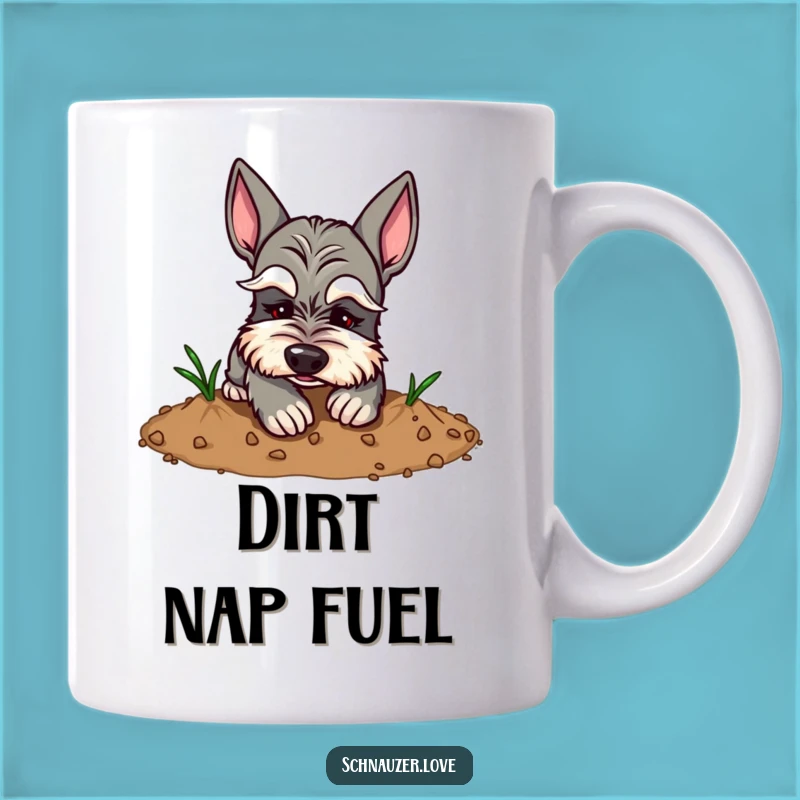 Funny Eyebrow Schnauzer Digging Mug: Hilarious Gift for Dog Owners Who Love Shenanigans