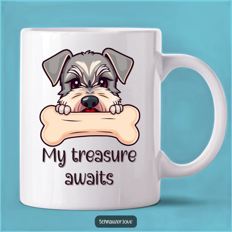 Funny Schnauzer Bone Mug - Hilarious Dog Lover Gift for Schnauzer Owners Who Drool!