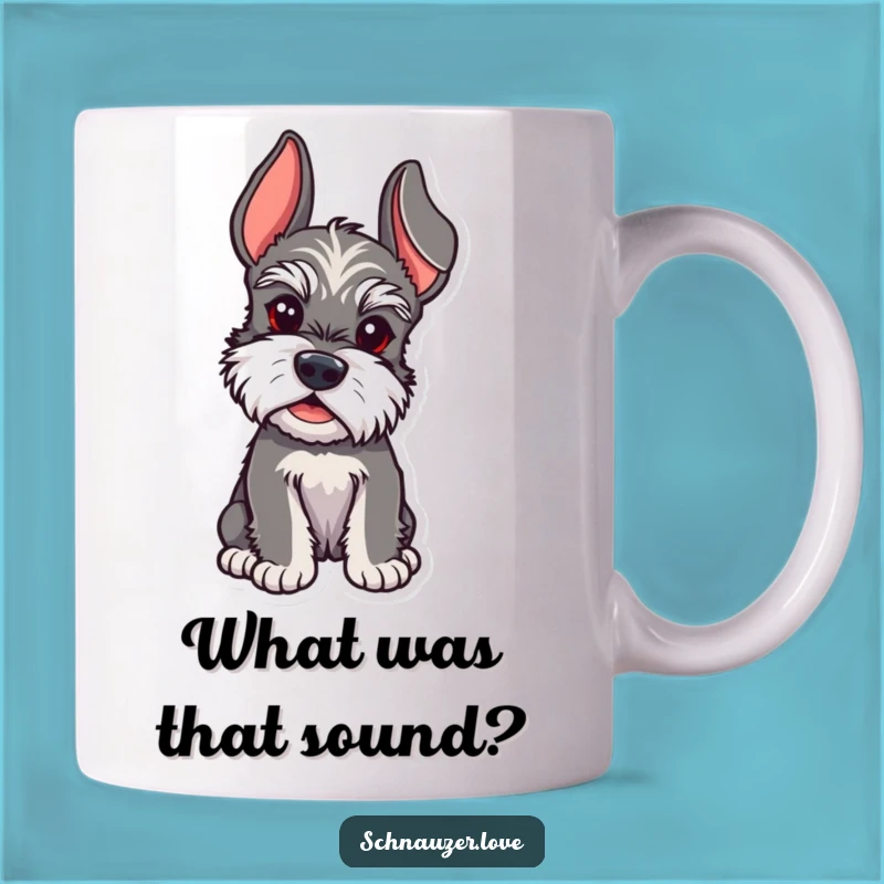 Funny Schnauzer Listening Mug - Hilarious Dog Lover Gift for Curious Schnauzer Owners!