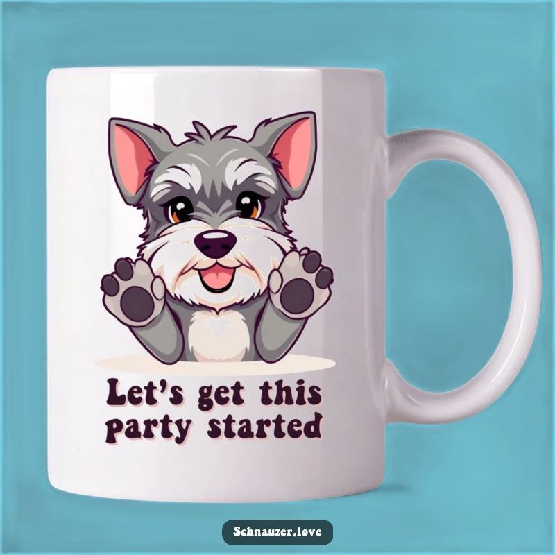 Funny Schnauzer Ready to Play Mug - Adorable Dog Lover Gift for Schnauzer Owners!