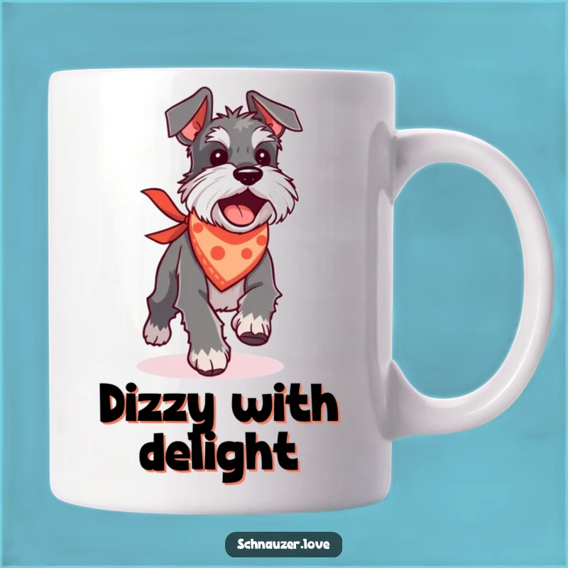 Funny Schnauzer Tail Chase Mug: The Perfect Silly Dog Gift!