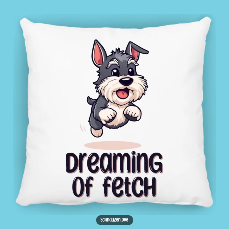 Funny Energetic Schnauzer Pillow - Cozy Comfort with Playful Spirit, Perfect Funny Gift!