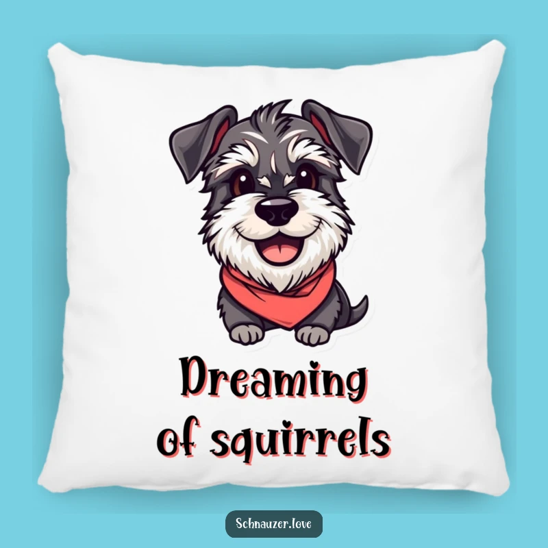Funny Schnauzer Bandana Pillow: Snuggle Up with This Hilarious Gift
