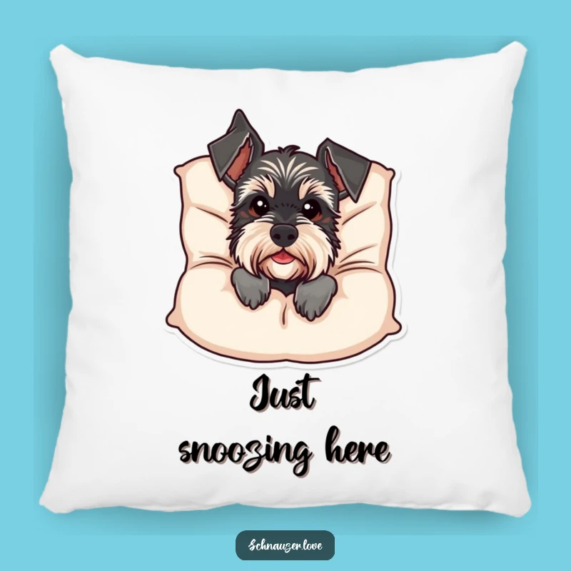 Funny Schnauzer Cushion Peek Pillow: Comfy & Hilarious Dog Accent Decor