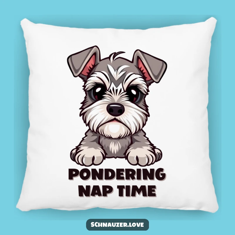 Funny Schnauzer Pillow, Cozy Eyebrow Cushion for Puzzled Gift