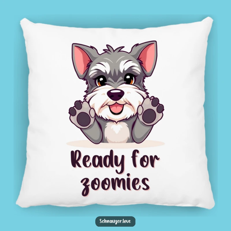Funny Schnauzer Playful Pillow - Comfy & Humorous Dog Accent for Schnauzer Lovers!