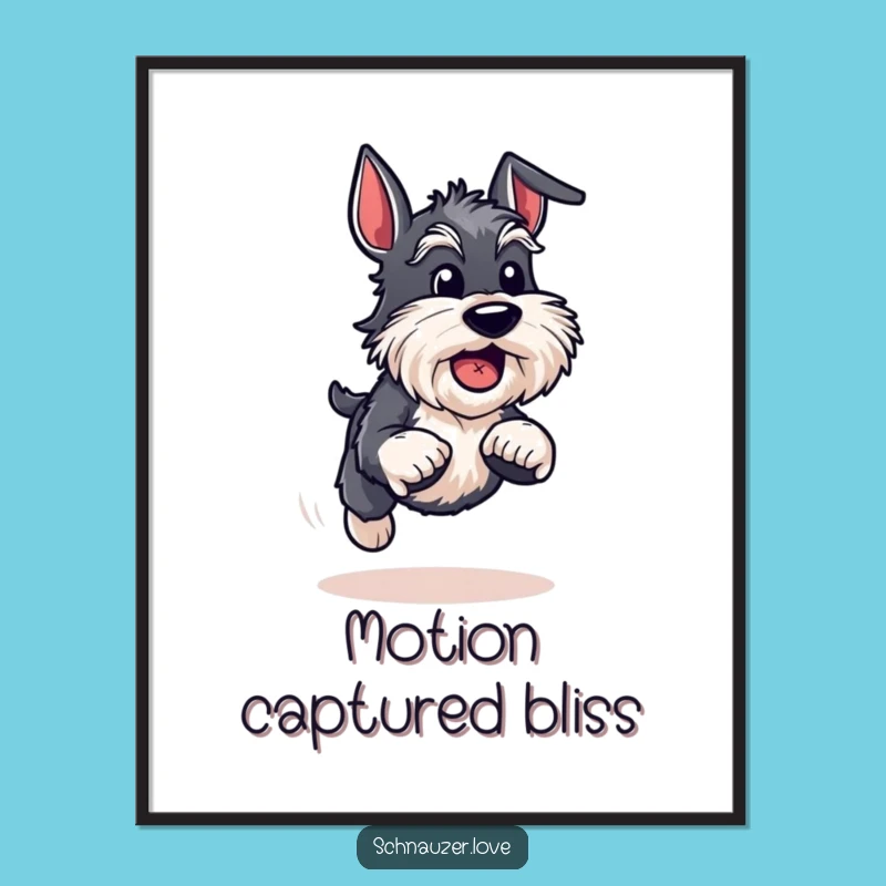 Funny Energetic Schnauzer Digital Art - Instant Action Download, Perfect Funny Gift!