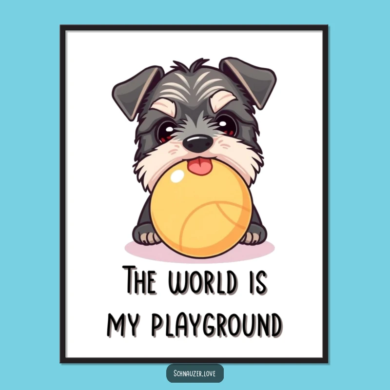 Funny Schnauzer Peek Digital Print: Instant Curious Decor!