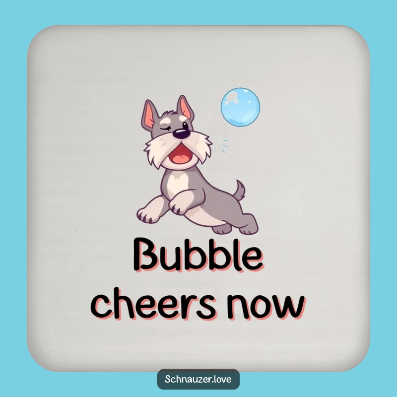 Funny Bubble Schnauzer Coaster: Protect Surfaces with Playful Charm