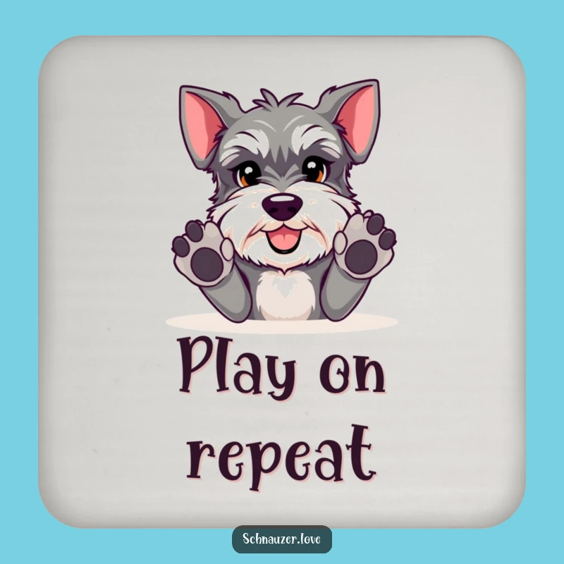 Funny Schnauzer Coaster Set - Playful Dog Protection for Tables & Humorous Gift!