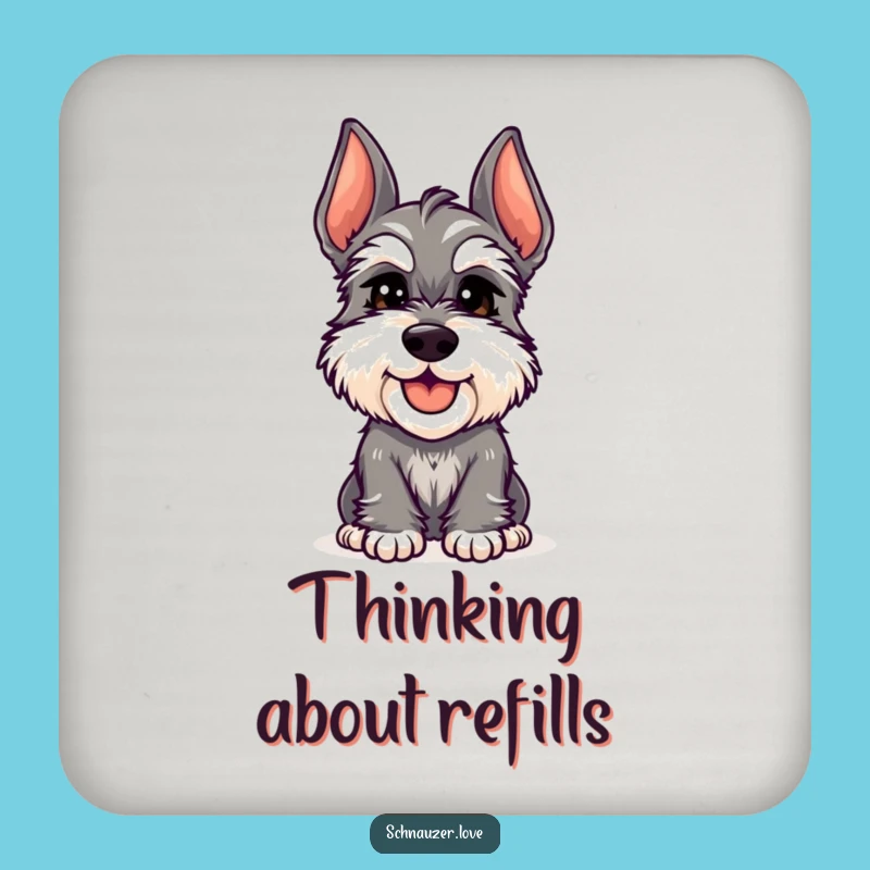 Funny Schnauzer Head Tilt Coasters - Protect Surfaces with Charm, Great Funny Gift!