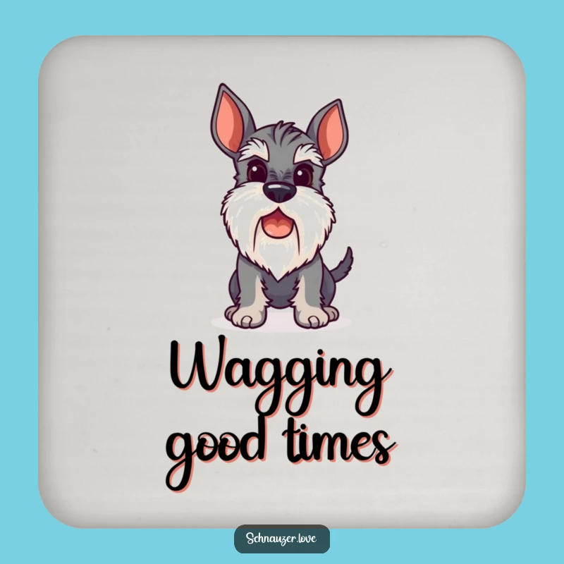 Funny Schnauzer Coaster, Perky Beard Drink Protector for Dog Lovers Gift