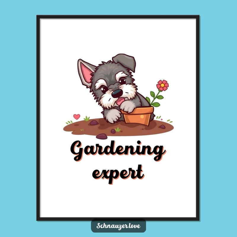 Funny Schnauzer Poster: Mischievous Dog Art for Your Walls