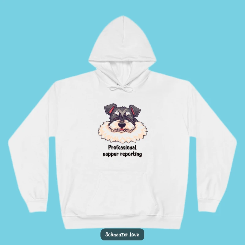 Funny Schnauzer Cozy Hoodie: Super Soft Sleeping Dog Sweatshirt, Perfect Funny Gift