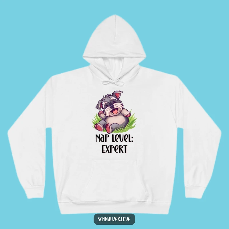 Funny Schnauzer Grass Roll Hoodie: Cozy Dog Humor, Perfect Warm Funny Gift