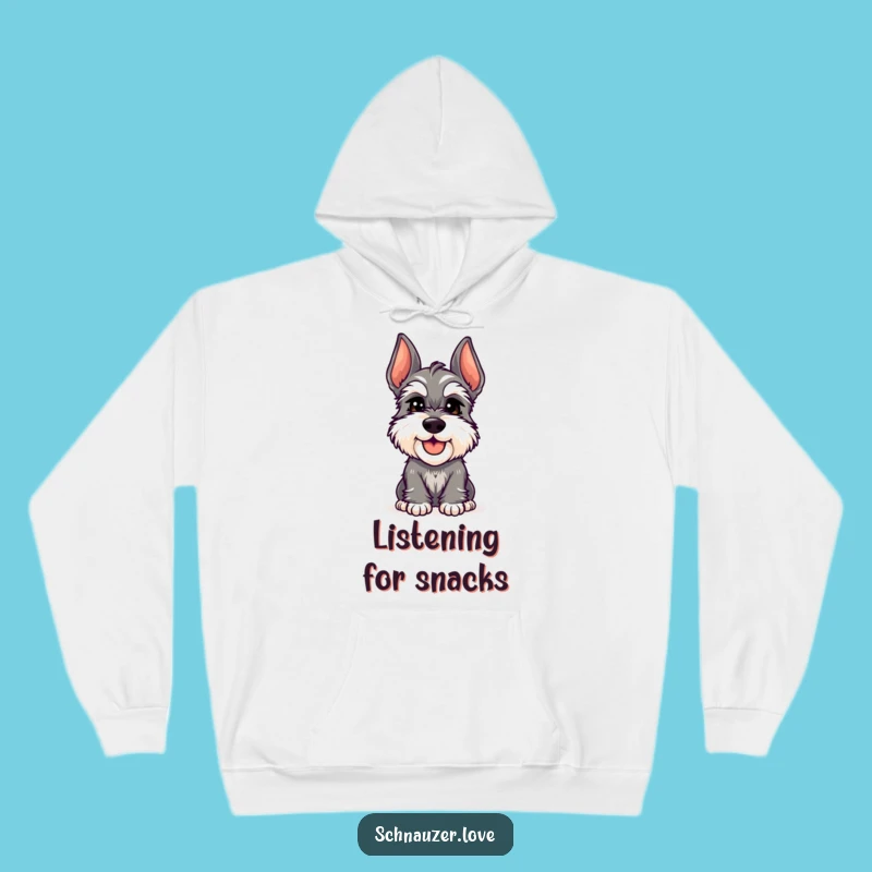Funny Schnauzer Head Tilt Hoodie - Cozy and Curious, Perfect Funny Gift!