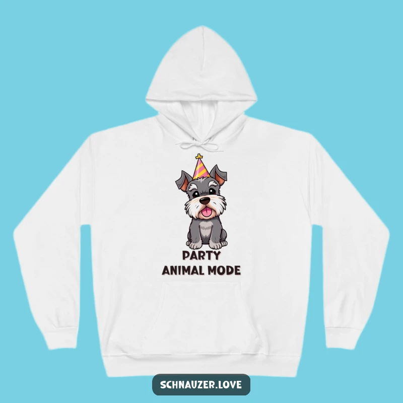Funny Schnauzer Party Hat Hoodie: Cozy Up for Festive Fun