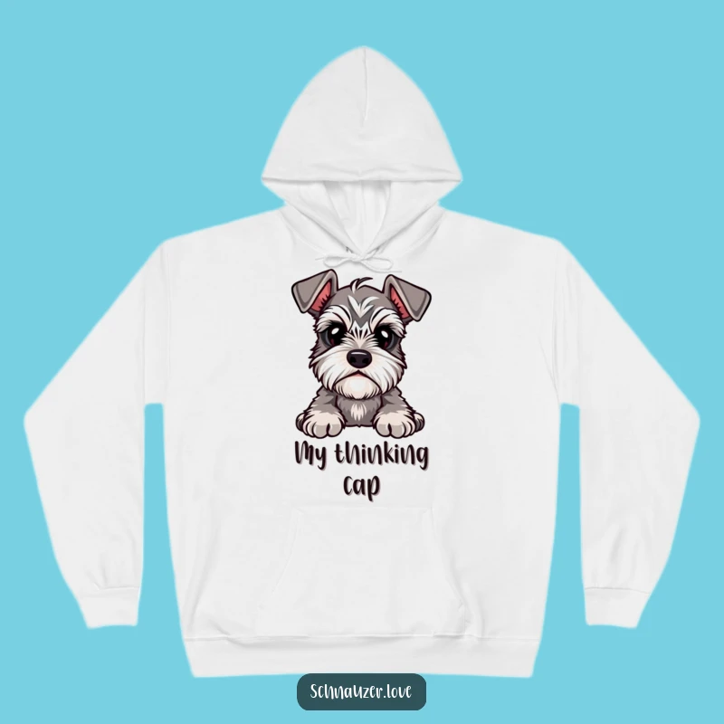 Funny Schnauzer Hoodie, Cozy Eyebrow Tilt Sweatshirt for Puzzled Gift