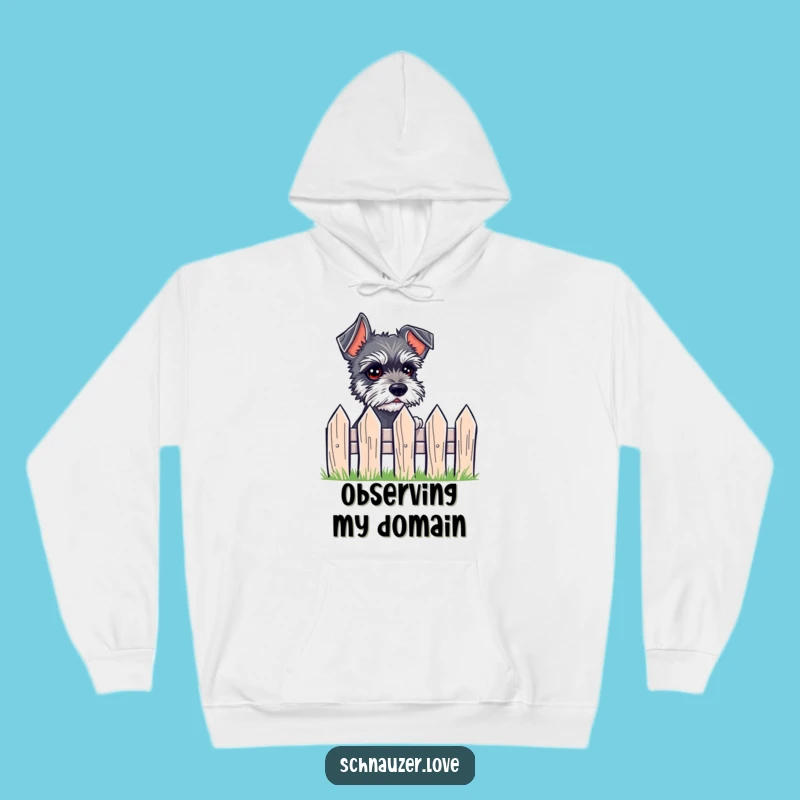 Funny Schnauzer Hoodie, Cozy Peeking Eyes Sweatshirt Gift