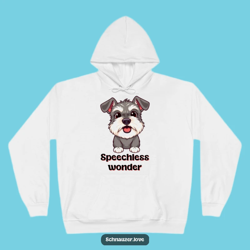 Funny Schnauzer Surprise Hoodie: Cozy Dog Reaction, Perfect Warm Funny Gift