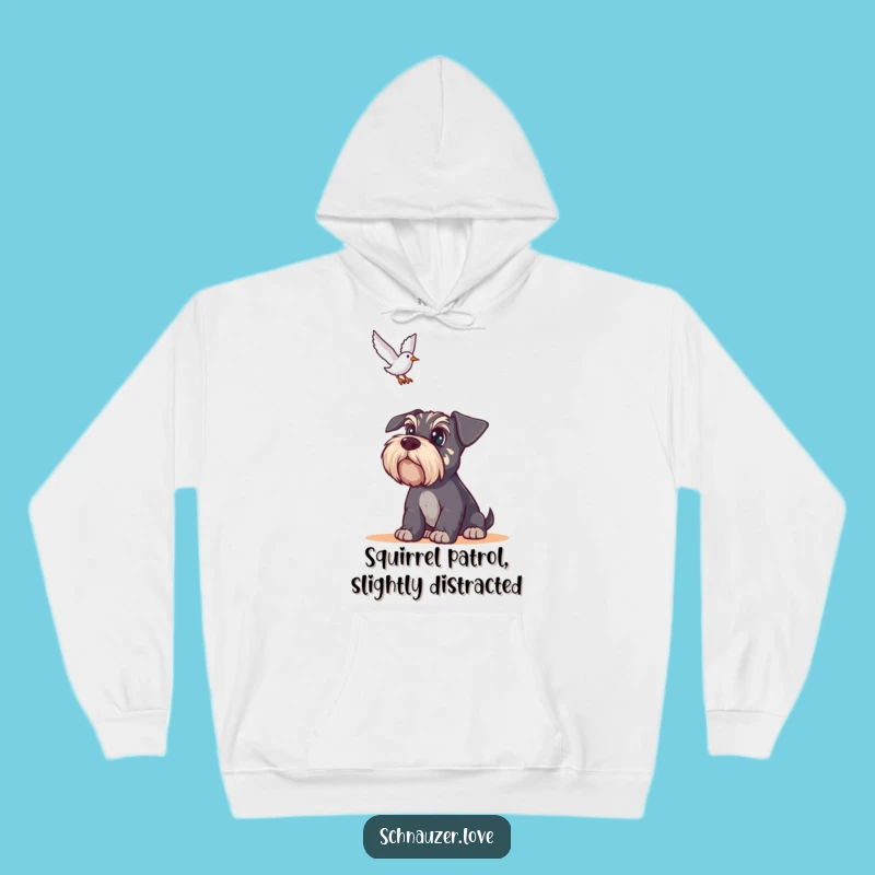 Funny Schnauzer Watchful Hoodie: Cozy Sweatshirt for Alert Dog Lovers, Great Funny Gift