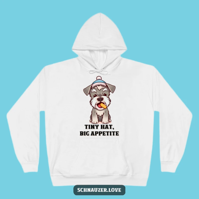 Cozy Funny Schnauzer Begging Treat Hoodie: Warmth & Adorable Humor Gift