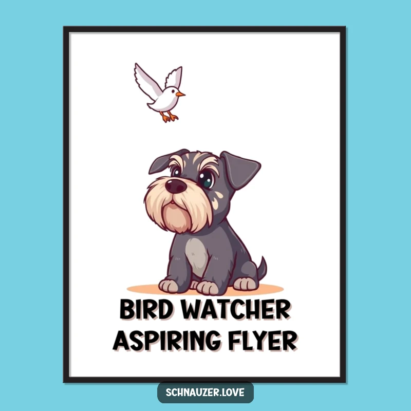 Funny Schnauzer Printable Wall Art Free Download: Alert Doggy Art for Whimsical Home Decor