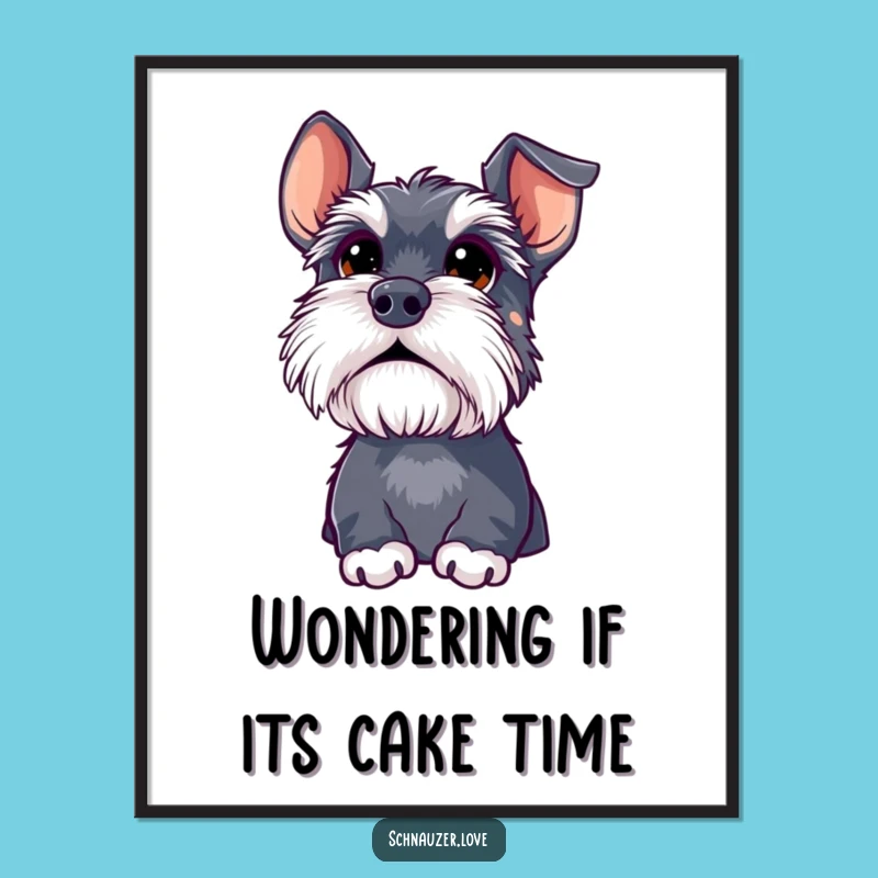 Charming Free Printable Wall Art: Curious Schnauzer Eyes - Whimsical Decor