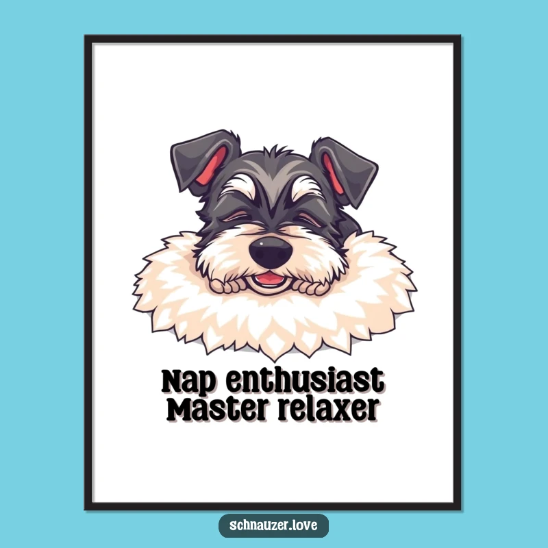 Funny Schnauzer Printable Wall Art Free Download: Snoozing Doggy Art for Cozy Home Decor