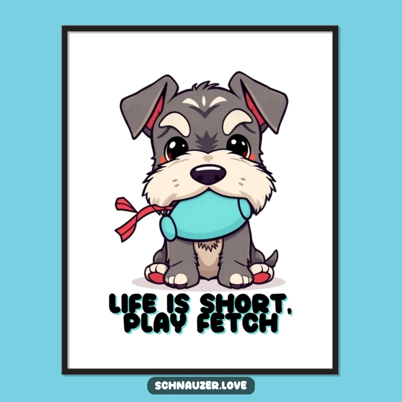 Free Printable Schnauzer Wall Art: Squeaky Toy Dog, Funny Downloadable Decor