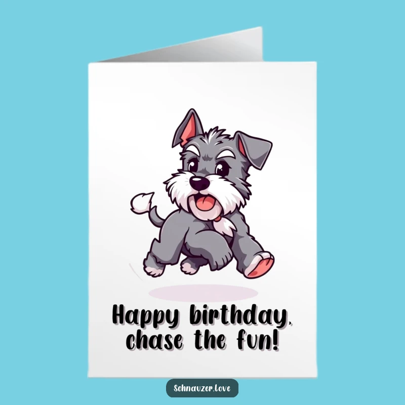 Free Printable Funny Schnauzer Birthday Card - Dizzy Dog Downloadable Fun Gift