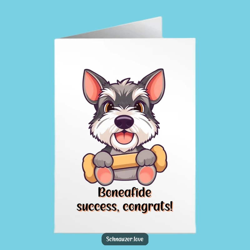 Free Printable Funny Schnauzer Congrats Card - Anticipating Dog Downloadable Surprise