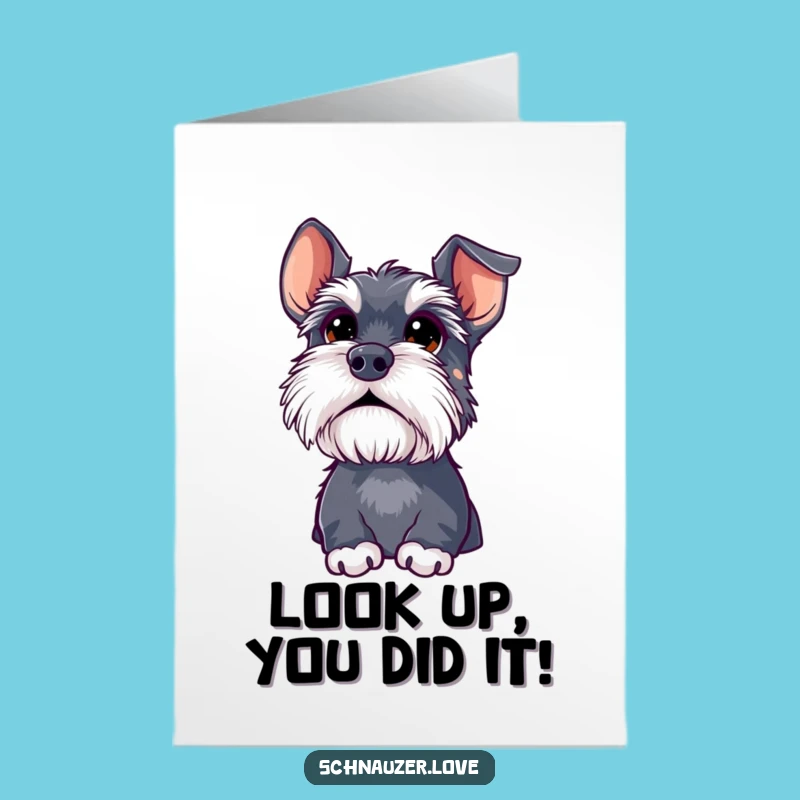 Intrigued Free Printable Congrats Card: Schnauzer Wonders - Celebrate with Awe