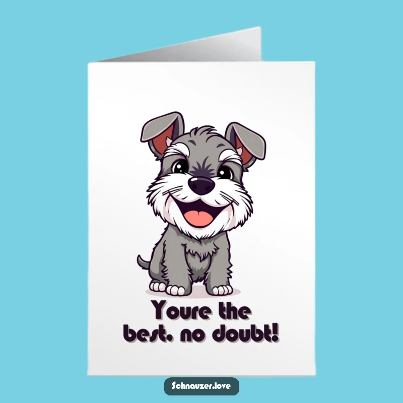Free Printable Schnauzer Congrats Card: Happy Shake Downloadable Gift