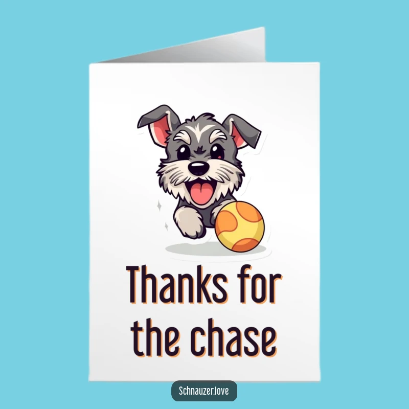 Enthusiastic Free Printable Thank You Card: Schnauzer Joy - DIY Gratitude Card