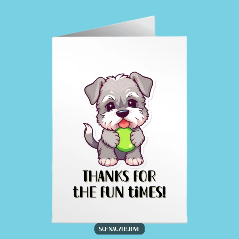 Free Printable Funny Schnauzer Thank You Card - Grateful Dog Downloadable Gift
