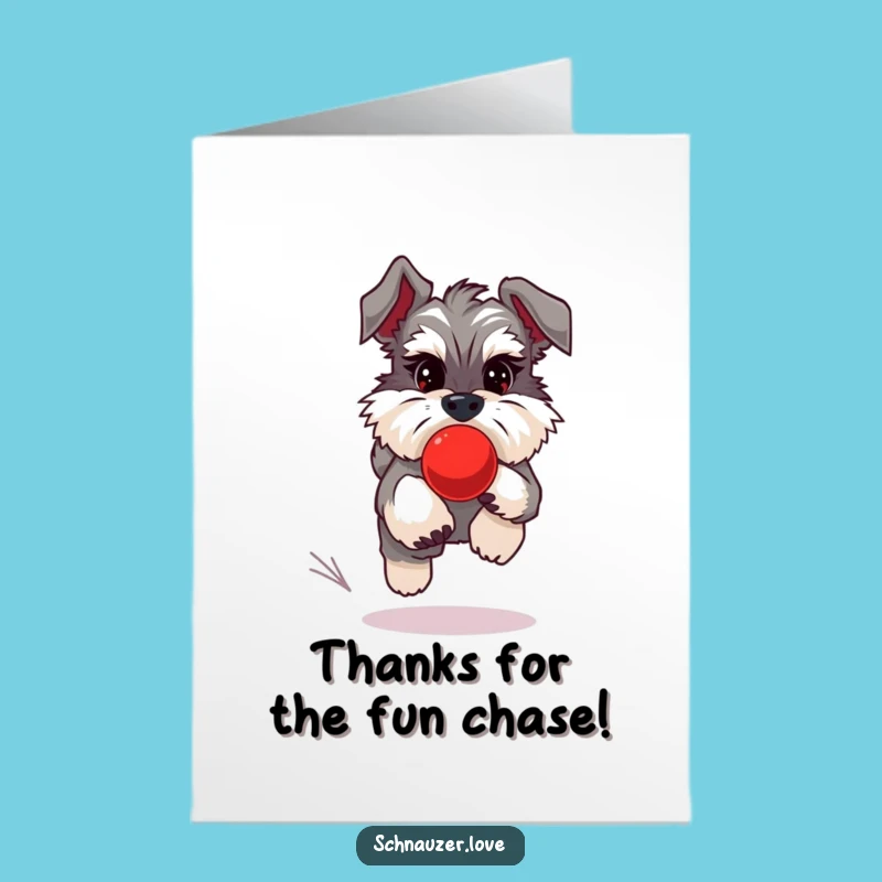Free Printable Thank You Card: Schnauzer Ball Play, A Fun Downloadable Gift!