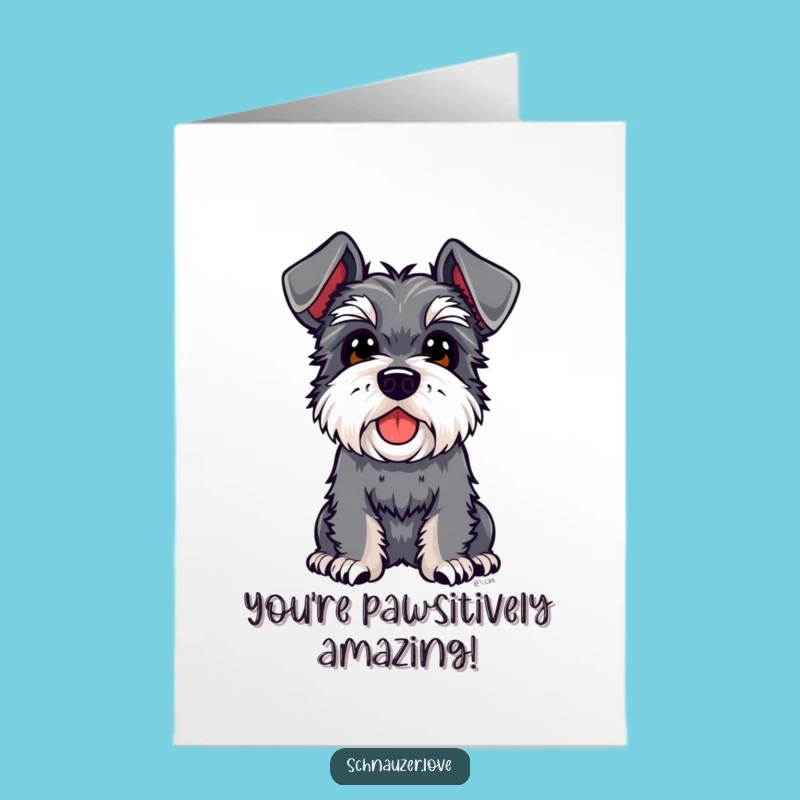 Free Printable Schnauzer Thank You Card: Curious Pup Download, Print at Home Gratitude!