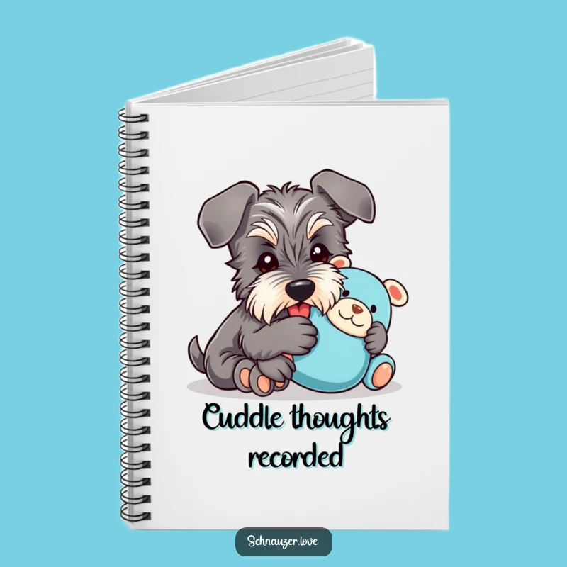 Funny Schnauzer Cuddle Notebook: Floppy Ear Dog Journal Gift