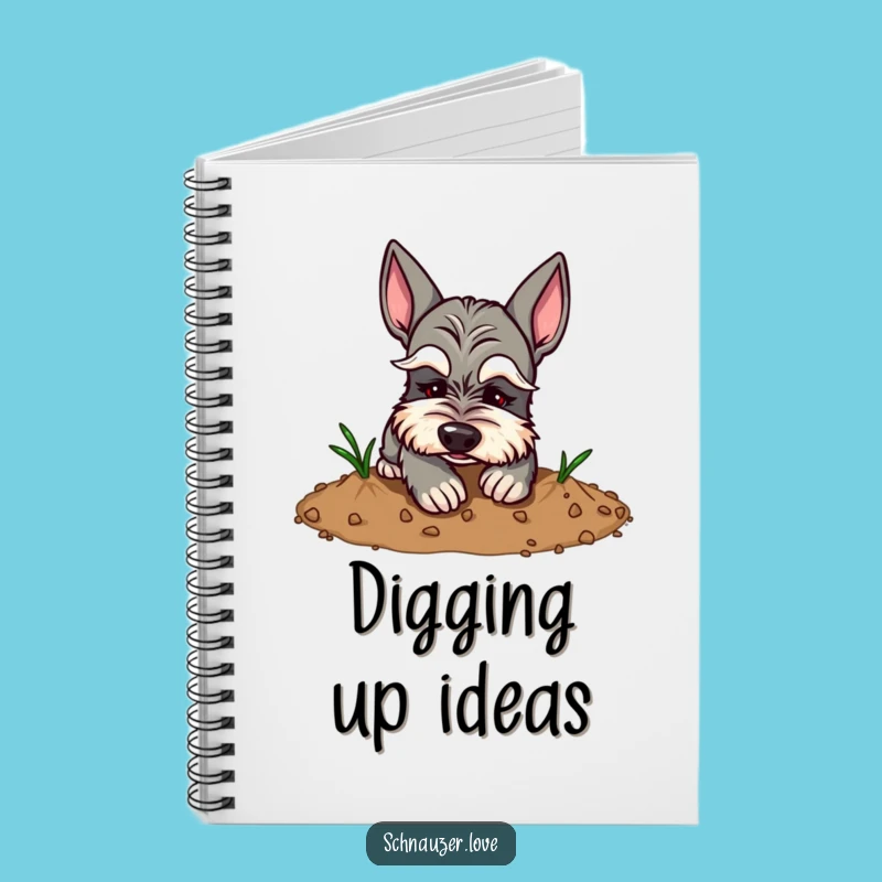 Funny Eyebrow Schnauzer Digging Notebook: Capture Your Mischief with This Hilarious Journal