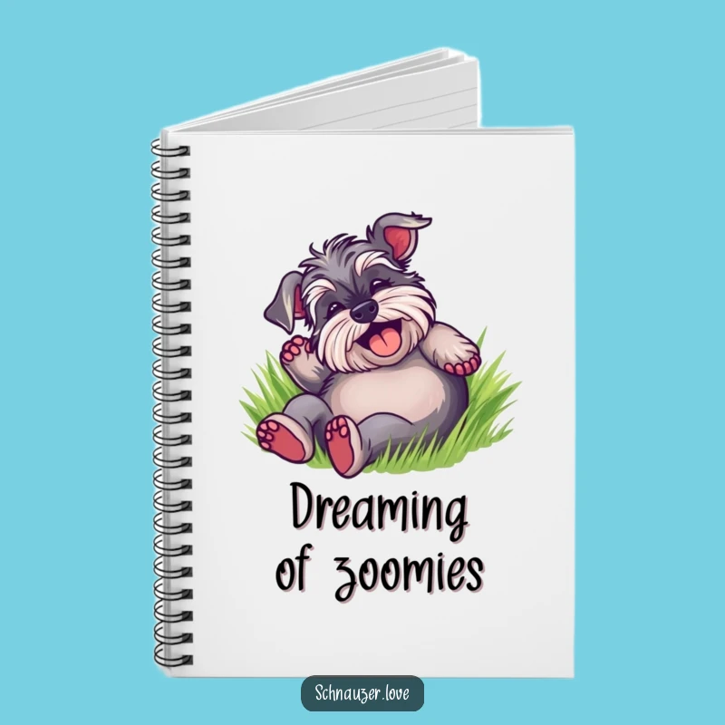 Funny Schnauzer Grass Roll Notebook: Journal Dog Humor, Perfect Creative Funny Gift